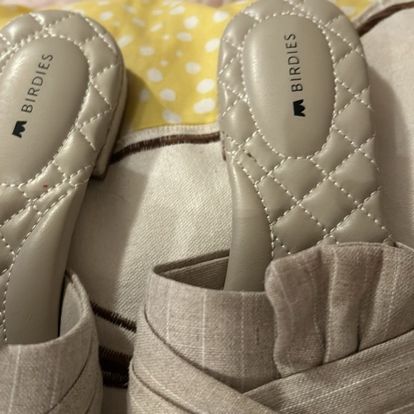 Birdies mule, khaki striped top, quilted songbird, NWOT, SZ 6 - Picture 2 of 5